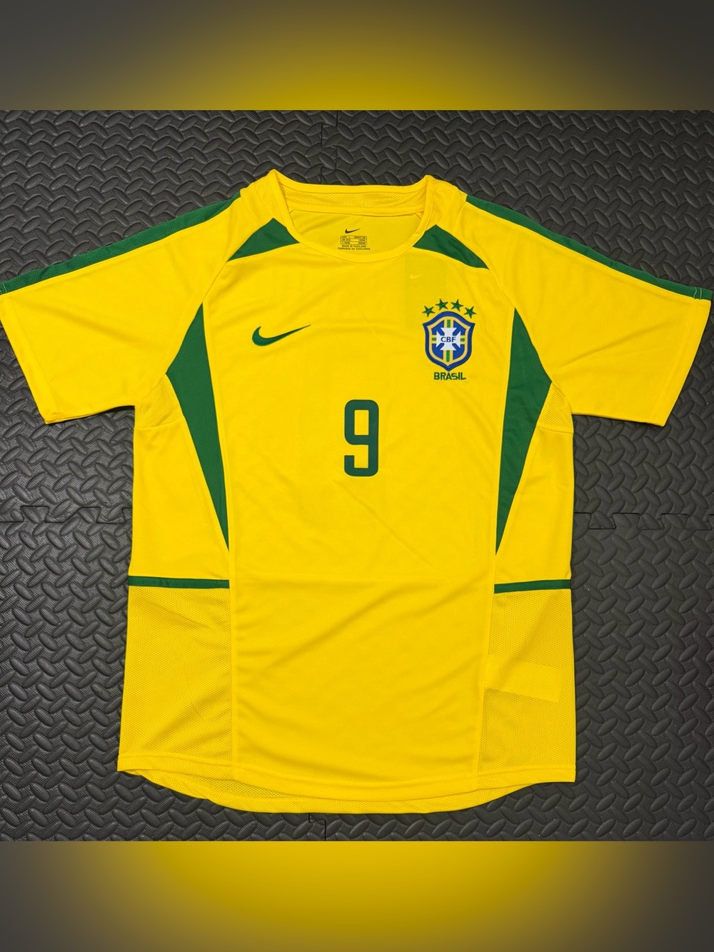 Ronaldo Brasil Retro Jersey #9 Worldcup 2002 Vintage Style (Runs Small)